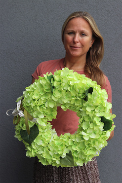 wianek Zielona Hortensja New, śr.40cm 