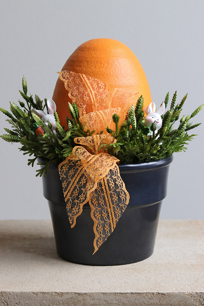 Easter Egg Orange, stroik wielkanocny z jajem