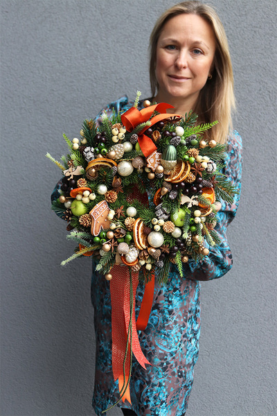 Pomarańczowa Kraina, wianek świąteczny