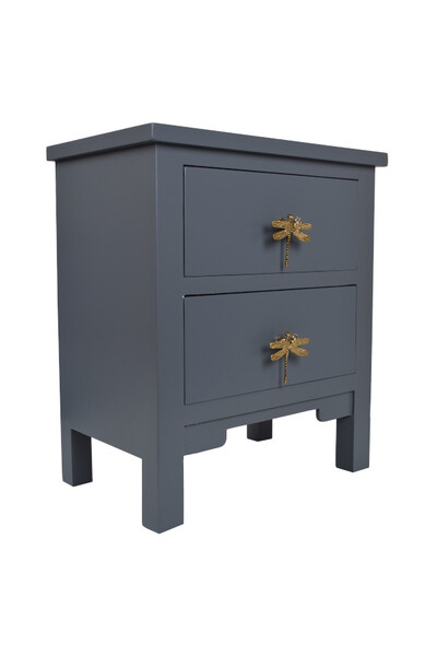 Dragonfly, komoda z dwiema szufladami, szara