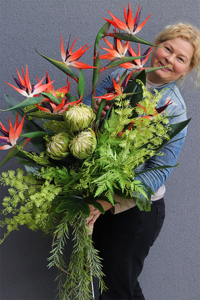 Strelicje Chobe, egzotyczny bukiet do wazonu
