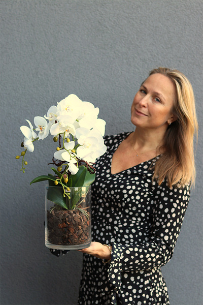 Glassier Como, storczyk w szklanej tubie