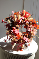 Boho Borneo, dekoracyjny wianek ze stabilizowanych roślin, śr.30cm