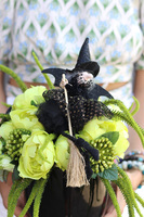 Helloweenowa, kompozycja / stroik jesienny, wym.32x20cm