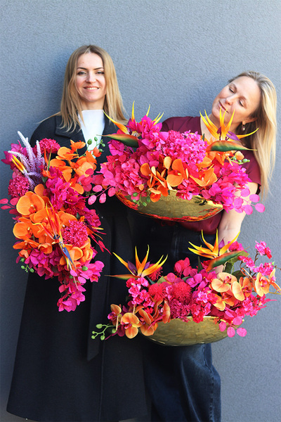 Lawa Strelicja Laos, dekoracja kwiatowa do wnęki