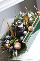 Cristal Deluxe, adwentowy stroik w szkatułce z mikołajem