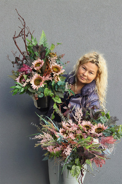 Velio Big, komplet dekoracji nagrobnych, wieniec + bukiet