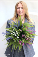 Wrzosy White Moment, kompozycja kwiatowa w matowej donicy