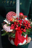 Lollypop American, świąteczny stroik w bębenku