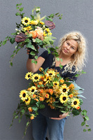 Sunflower Garden, komplet dekoracji nagrobnych, bukiet + kompozycja
