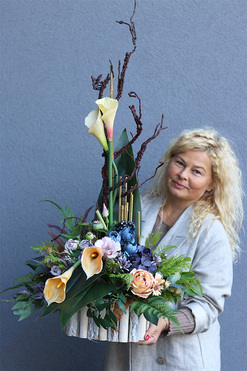 Bellasja Kalla 2, nowoczesna kompozycja nagrobna w skrzynce, wym.93x70cm