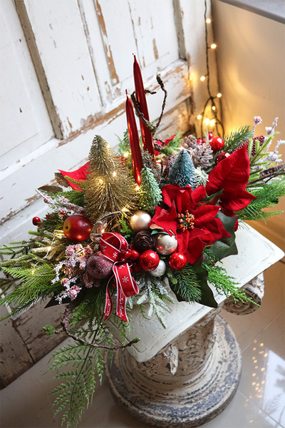 Gwiazda Betlejemska, stroik świąteczny LED