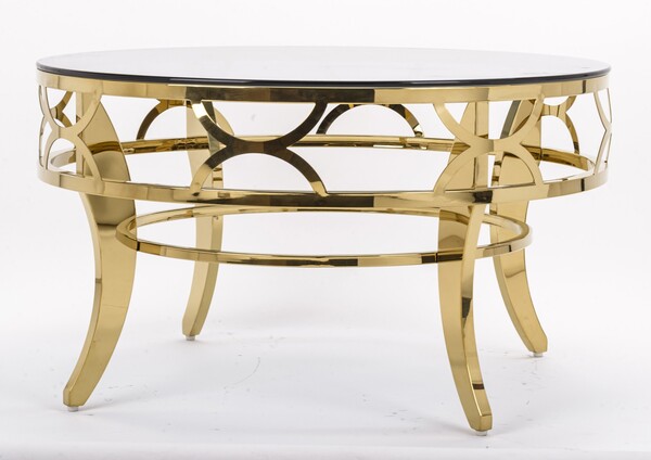 Gracja Bent 1, szklany stolik do kawy, wym.46x80x80cm