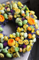 Kurczaczek Egg, żółty stroik wielkanocny, śr.41cm