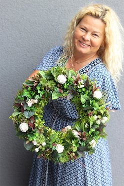 Elswood Greeneria 2, zielony wianek na drzwi, śr.38cm