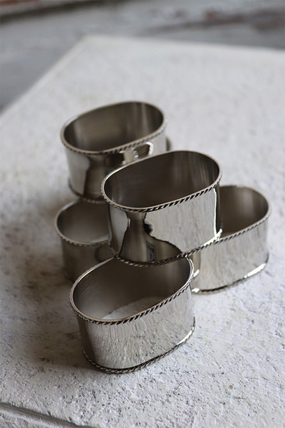 aluminiowe obrączki na serwetki, Premioso, 6szt