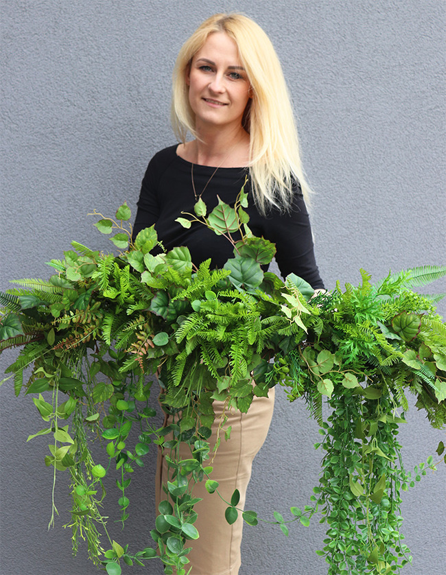 Jungle 2, girlanda z zielonych zwisających pędów, dł.100cm