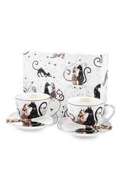 Catz, komplet filiżanek na prezent, 2szt. wym.7.5x9x12cm