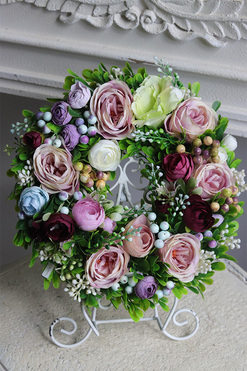 Klementi, dekoracyjny wianek na drzwi, śr.28cm