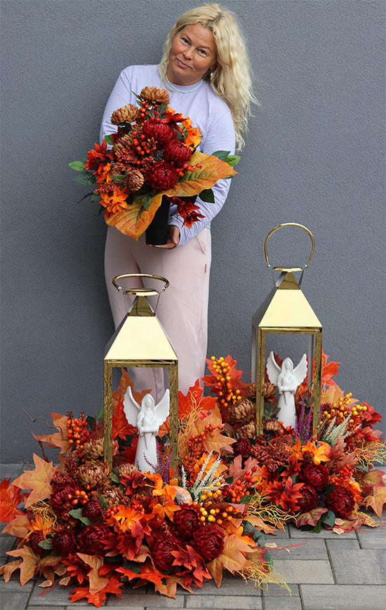 Angelo Garden Autumn 2, komplet dekoracji nagrobnych