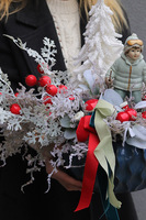 Narciarz, wysokiej jakości stroik świąteczny, wym.44x68x34cm