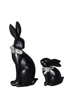 Bunny Family, komplet 2 figurek zajączki, wys.10x6x20cm