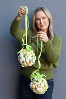 Yellow Decor, dekoracyjna kula kwiatowa