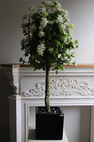 Azalia Fiberglass, sztuczna roślina w czarnej donicy