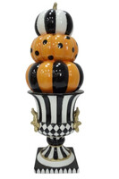 Halloween B, dekoracyjna figurka dynie na postumencie, wym.25x25x69cm