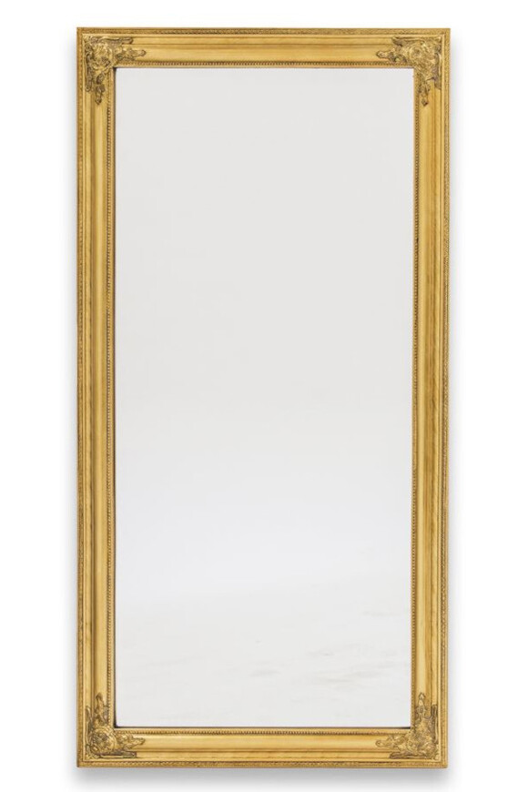 eleganckie lustro w złotej ramie, Marla, wym.132x72x2cm
