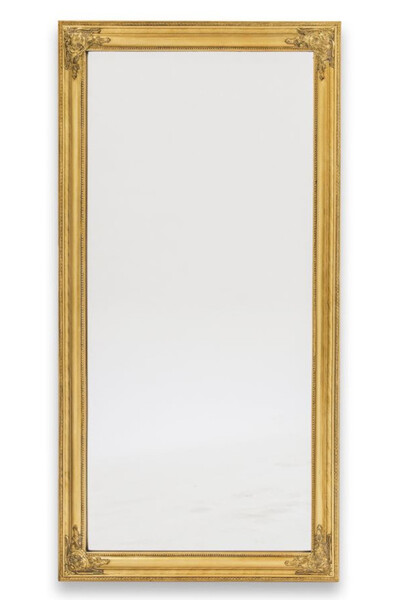 eleganckie lustro w złotej ramie, Marla, wym.132x72x2cm