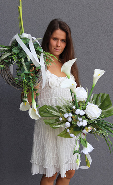 dekoracja nagrobna, bukiet Bogini Simple, wym.70cm