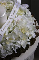 Biellato, biały stroik komunijny, wym.11x35cm