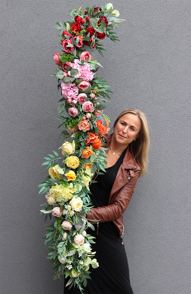 Tęcza Beauty, kolorowa girlanda kwiatowa