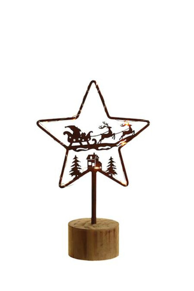 Rusty Star, figurka świąteczna LED, wys.27cm