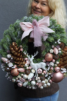 świąteczny wianek, Pudrovy Renifer