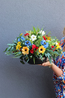 Kwiatowa Rabata, kompozycja kwiatowa w naczyniu