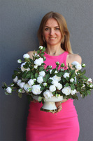 Bianca Dortmund, kompozycja kwiatowa w pucharze