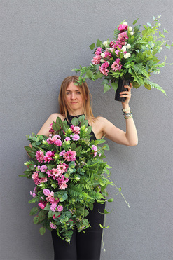 Dekorena Luiza, komplet dekoracji nagrobnych, wiązanka + bukiet