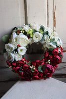 Biel & Czerwień Polonia Small, bogaty wianek patriotyczny, śr.37cm