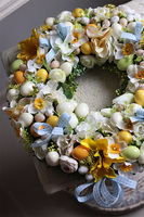 wielkanocny wianek z jajkami, Happy Easter Blue