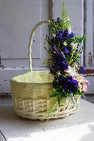 Gefra Yellow, dekorowany koszyczek wielkanocny, wys.28cm