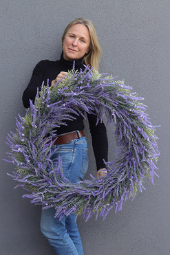 OD RĘKI Lawenda Premium 2, wianek z lawendy, śr.80cm