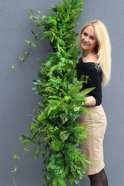 Jungle 2, girlanda z zielonych zwisających pędów, dł.100cm