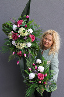 Rusilla, bukiet nagrobny we wkładzie do wazonu