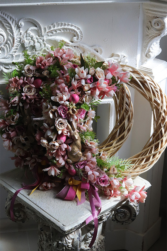 Zajączek Big, wielkanocny wianek dekoracyjny