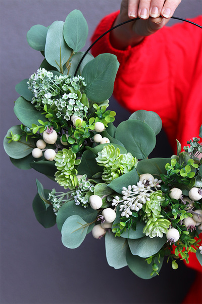 Subtelle Herina, wianek na drzwi na obręczy