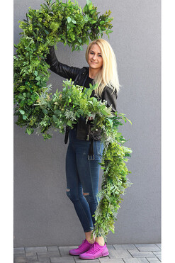 Meralia Green Jungle, zielona girlanda dekoracyjna, dł.100cm   