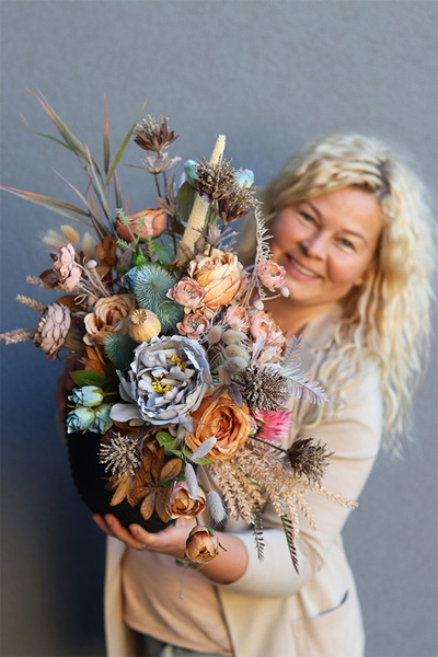 Heffa, jesienna kompozycja kwiatowa