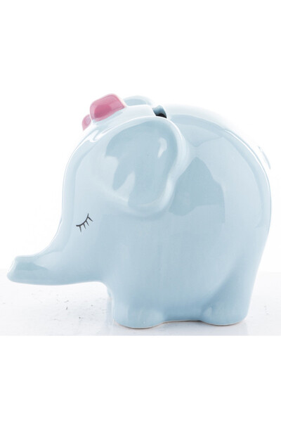 Princess Elephant, porcelanowa skarbonka, niebieska
